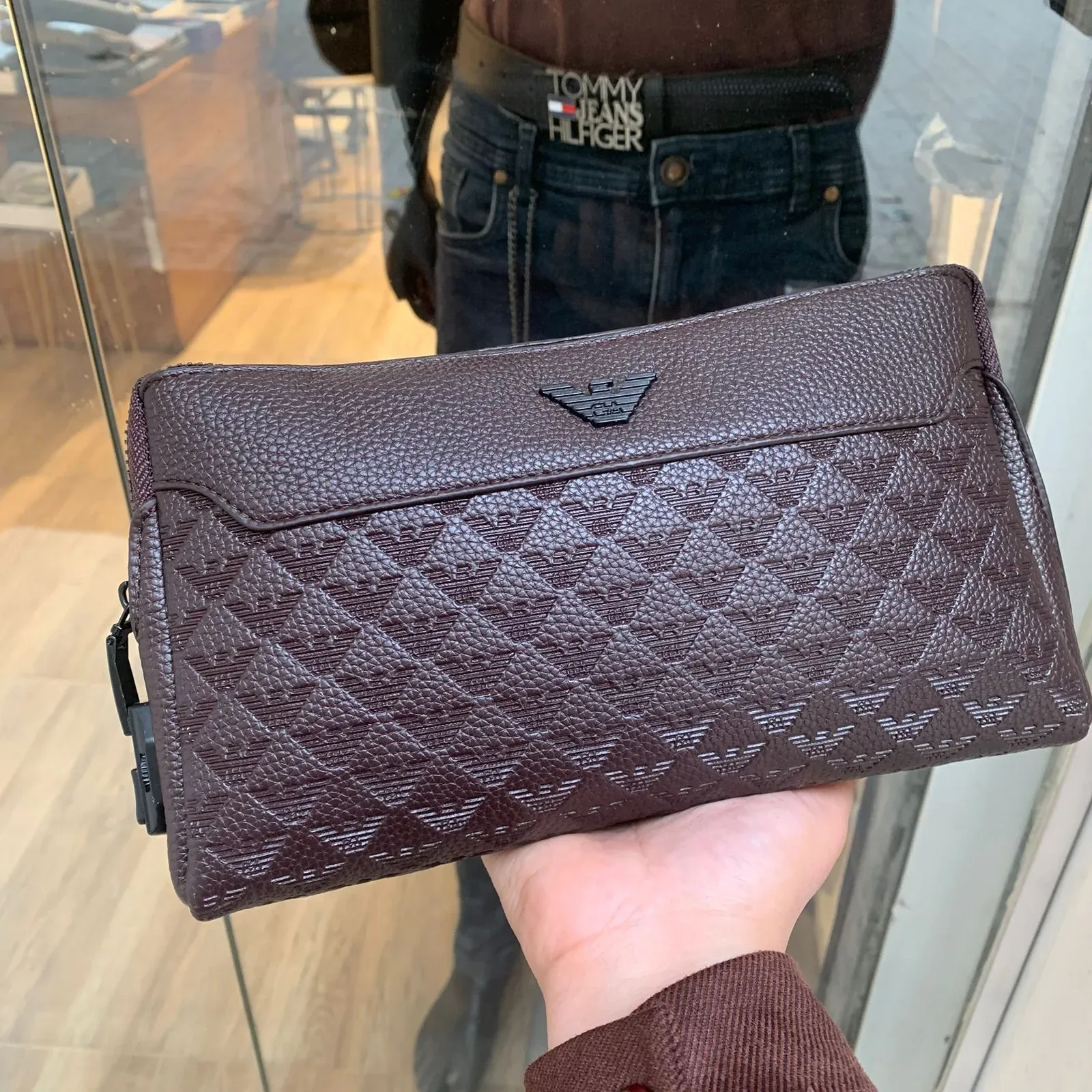 Armani Men's Handbag - Brown
