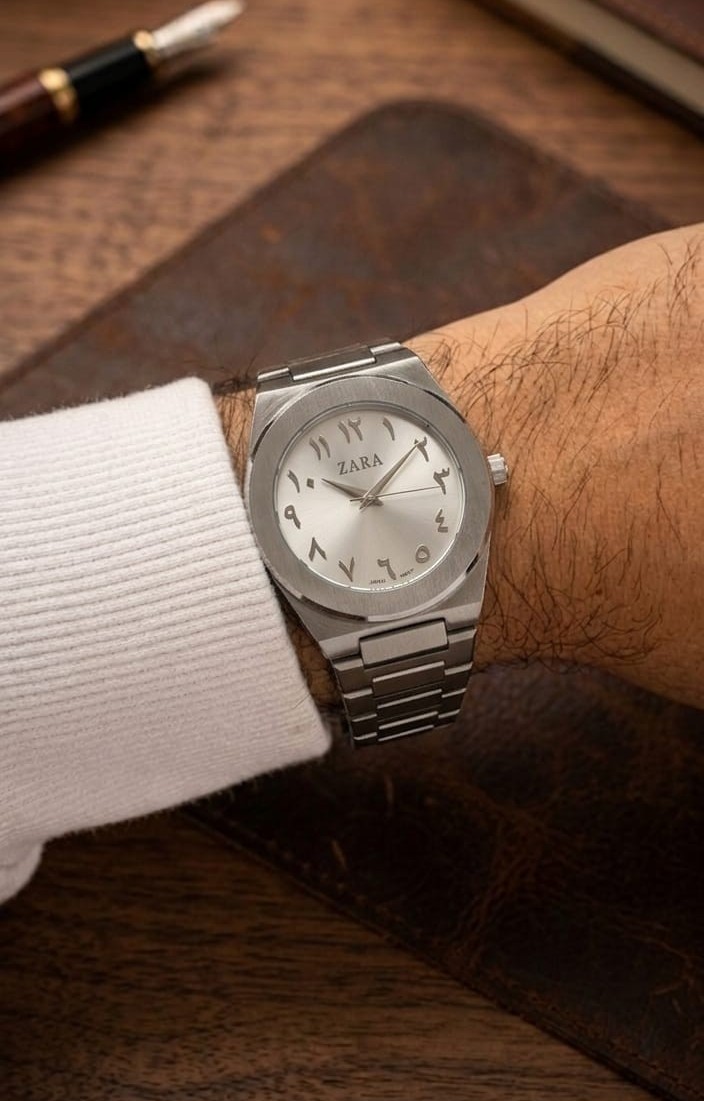 ZARA Classic Men's Watch – Silver Arabic Numerals